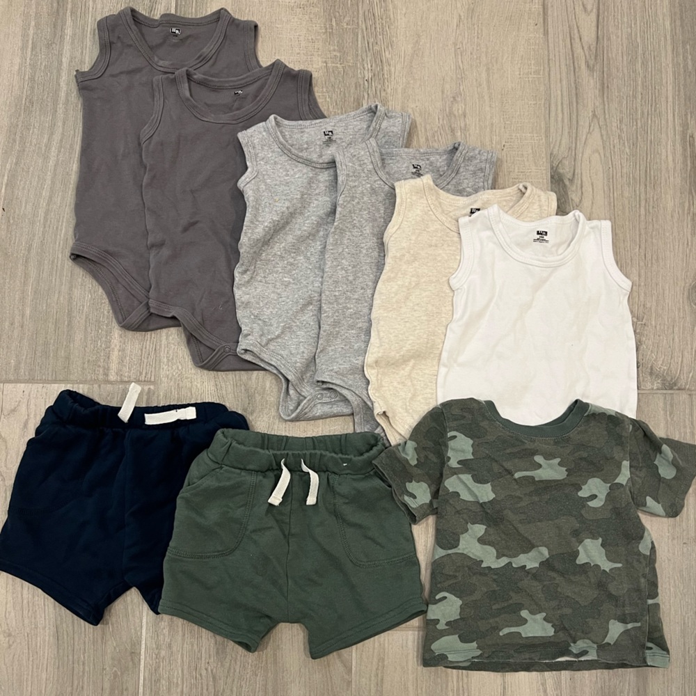 Baby Boys 24 Month Outfits - Tank Bodysuits and Shorts